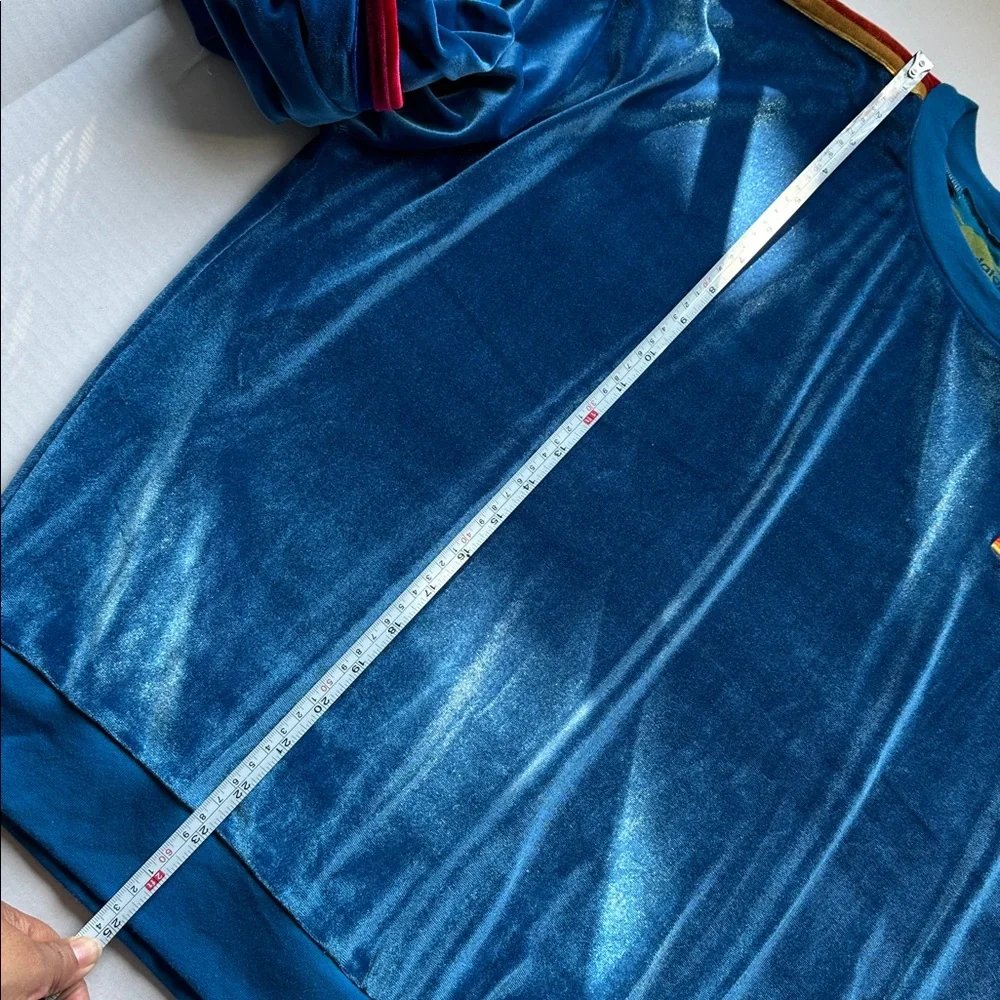 Aviator Nation Blue Velvet relaxed sweatshirt vintage blue